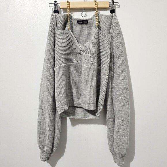 SHEIN Tops - Shein Off Sholder Knit Top - L - Gray